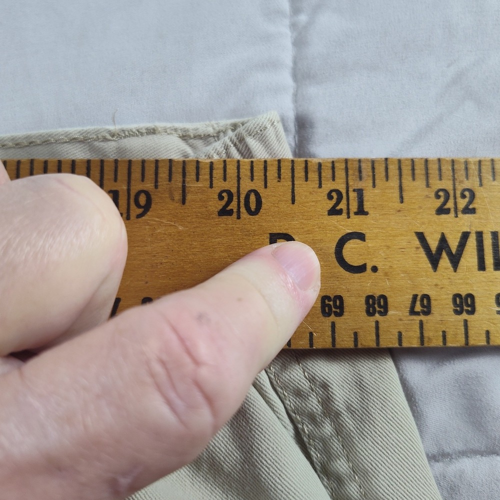 Croft & Barrow Cargo Shorts Mens 46 Khaki Excellent Cotton Elastic Waist Utility - Picture 7 of 10